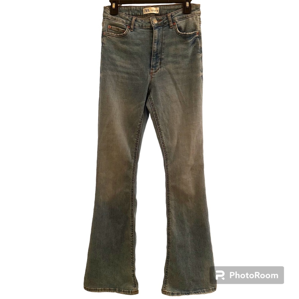 Zara Denim flare high rise jeans